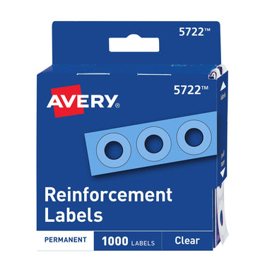 Avery Self-Adhesive Hole Reinforcement Stickers, 1/4